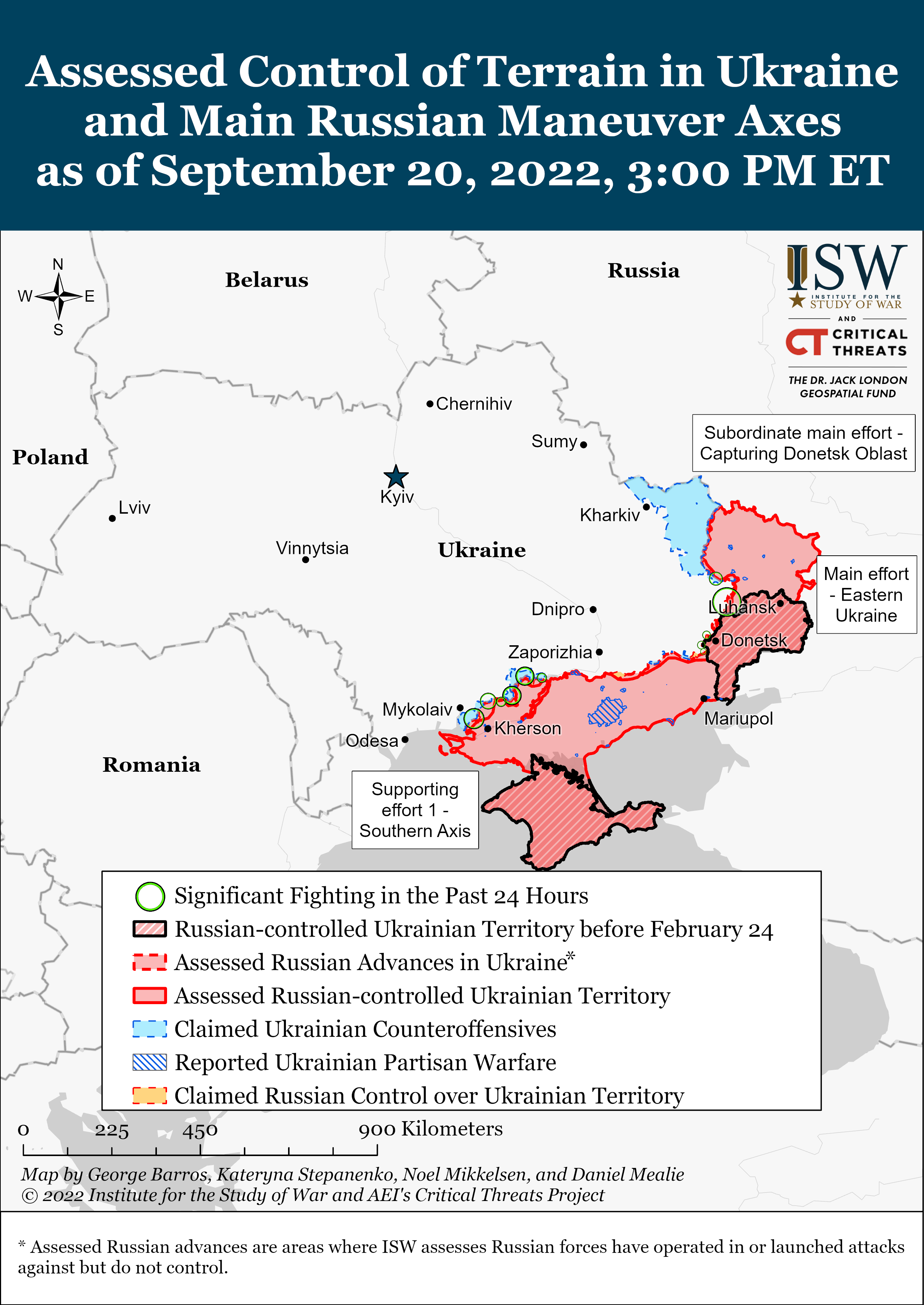 Wie ist der aktuelle Stand (20.09.22) der russischen Truppen in der Ukraine?