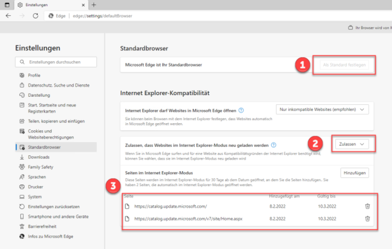 HOW-TO: Importieren Sie Out-of-Band-Updates in WSUS mit Microsoft Edge Chromium und dem modernen IE-Modus